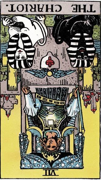 Carta del día: El Carro invertido en el tarot — Significado, advertencias y mensaje espiritual
